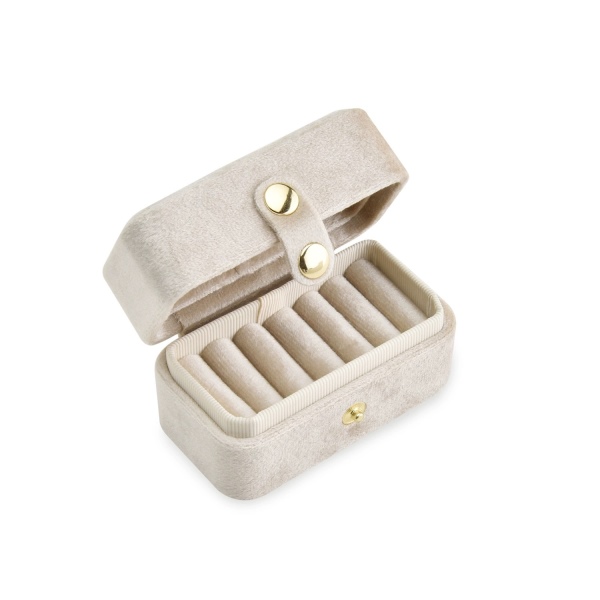 高档对开天鹅丝绒布珠宝首饰盒 求婚戒指单戒吊坠首饰包装盒