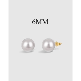 「灰序 Preface 系列」白色贝珠简约设计精致小巧珍珠耳钉