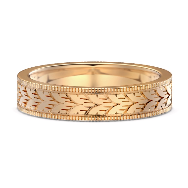 「遇 Meet 系列」银S925光面宽面花纹细戒情侣男款套戒时尚百搭戒指