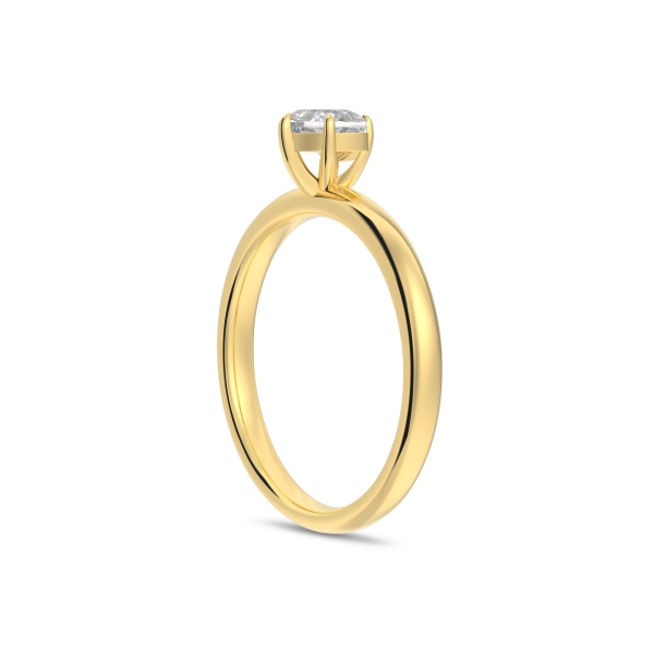 S925纯银经典爱心主石婚戒0.5克拉仿钻高品质5A锆石