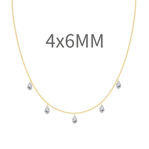 间隔打孔水滴锆石4*6mm