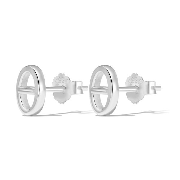 S925纯银简约小众猪鼻子耳钉ins风小巧精致耳塞