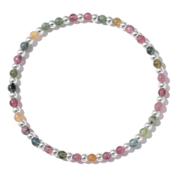 S925纯银天然碧玺女韩国ins小众设计彩色手链