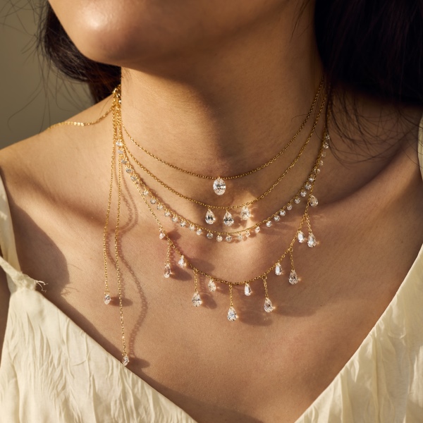 间隔打孔水滴锆石5*7mm