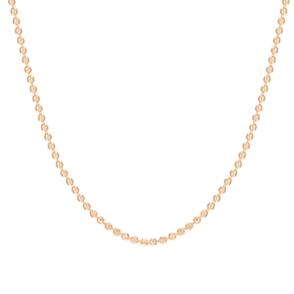 S925真金电镀镭射珠豆豆项链锁骨链