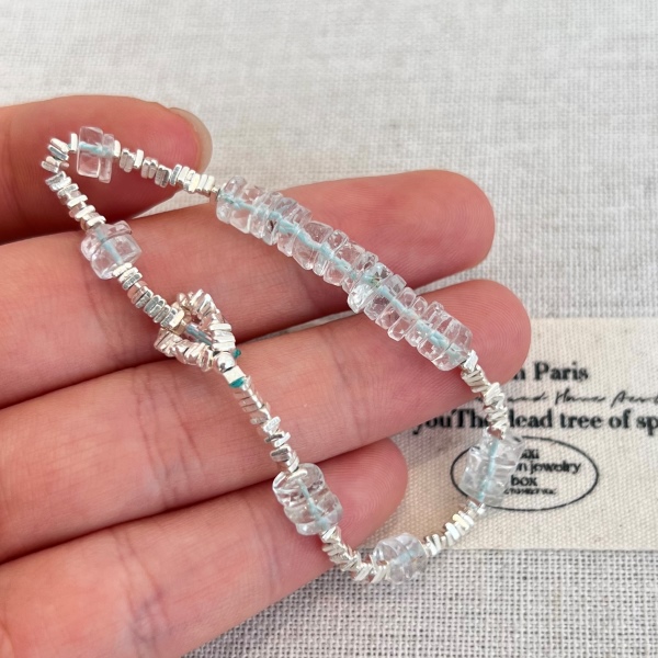 S925手工DIY串珠天然托帕石手链