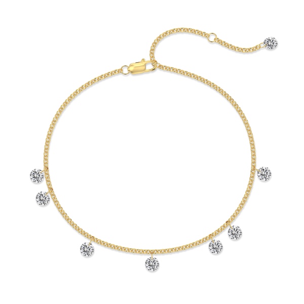 银S925打孔圆锆爆闪轻奢手链