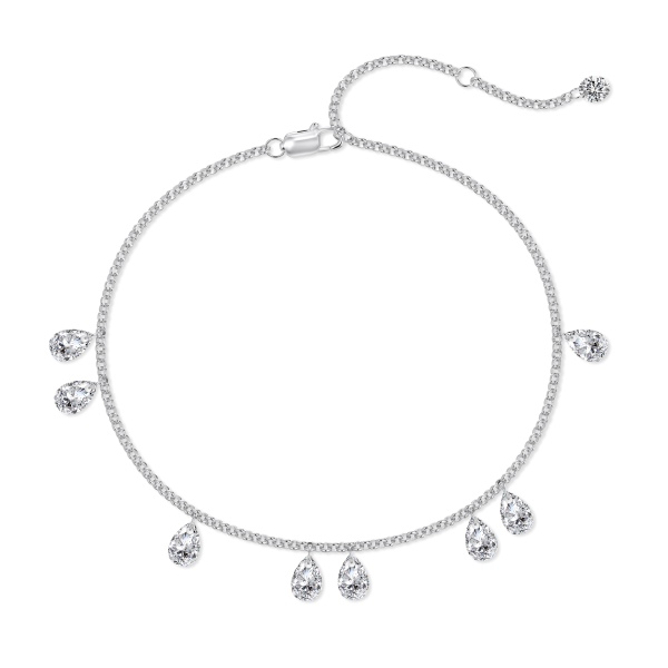 银S925打孔钻水滴爆闪轻奢手链