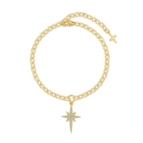 S925纯银满钻十字架水波粼粼手链