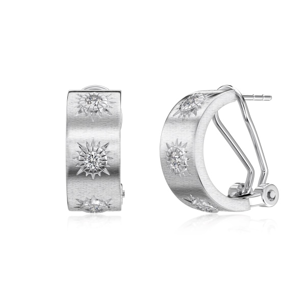 S925纯银复古气质小众设计拉丝工艺耳拍耳环