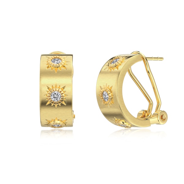 S925纯银复古气质小众设计拉丝工艺耳拍耳环