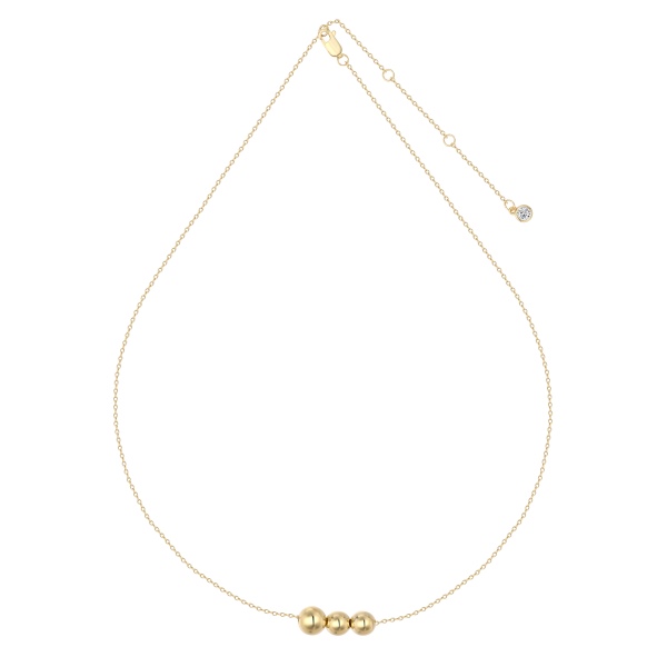 银S925大小圆珠光面ins风简约百搭项链