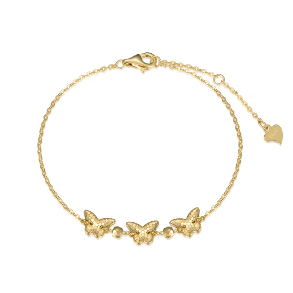 S925纯银碎冰冰蜂窝蝴蝶轻奢手链