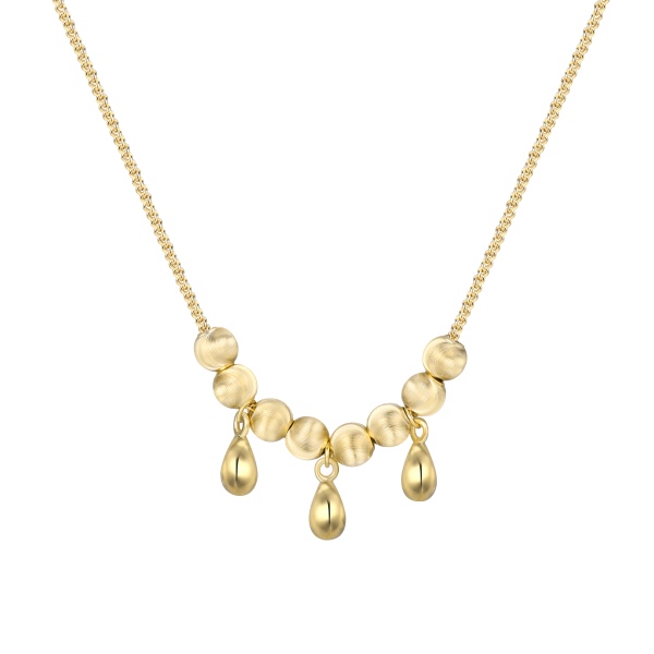 S925纯银猫眼珠水滴项链