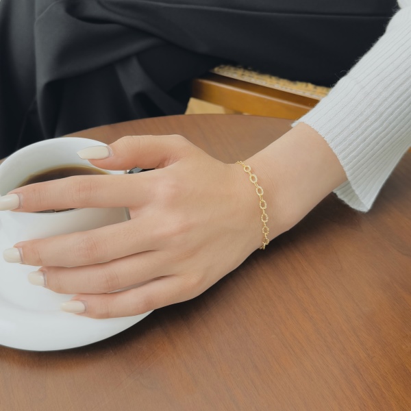 S925纯银爱心波光粼粼手链