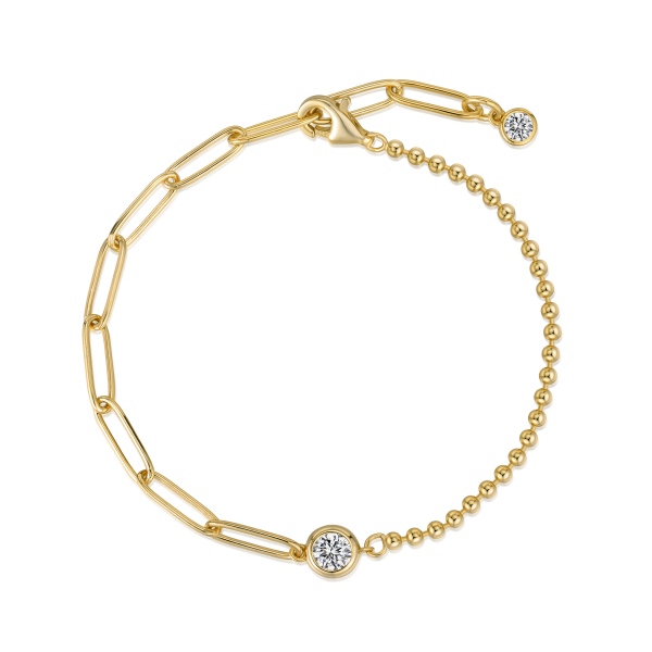 S925纯银圆锆珠子手链