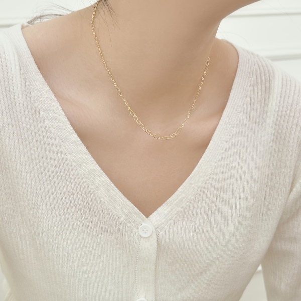 S925纯银爱心波光粼粼项链