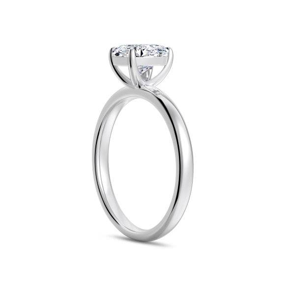 「莫桑钻 Moissanite 系列」S925纯银椭圆单钻旦形主石个性百搭戒指