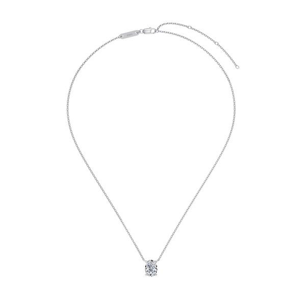 「莫桑钻 Moissanite 系列」「沉星 Nebula Sink 系列」5A椭圆形石头单钻项链