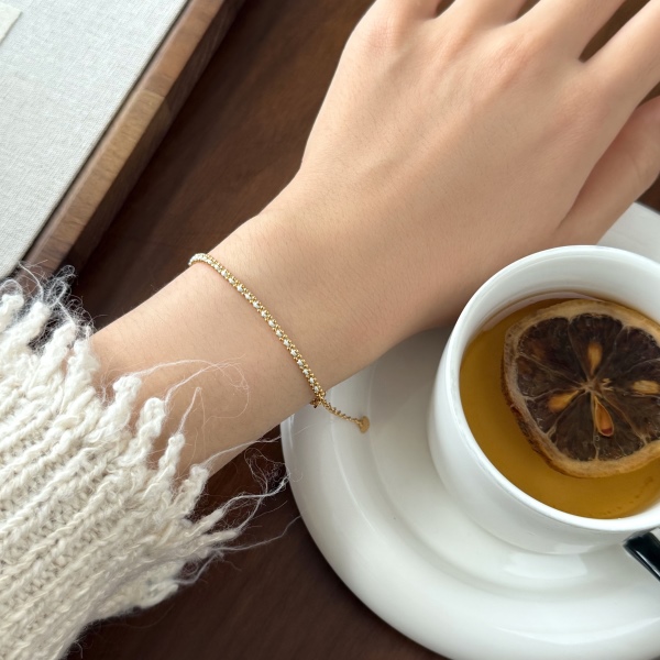 S925纯银编织小彩绳甜酷链条本命年红绳百搭手链