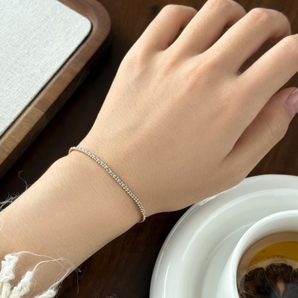 S925纯银编织小彩绳甜酷链条本命年红绳百搭手链