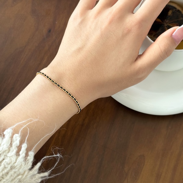 S925纯银编织小彩绳甜酷链条本命年红绳百搭手链