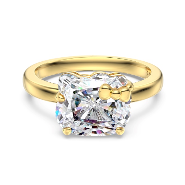 S925纯银kitty凯蒂猫可爱猫咪轻奢戒指