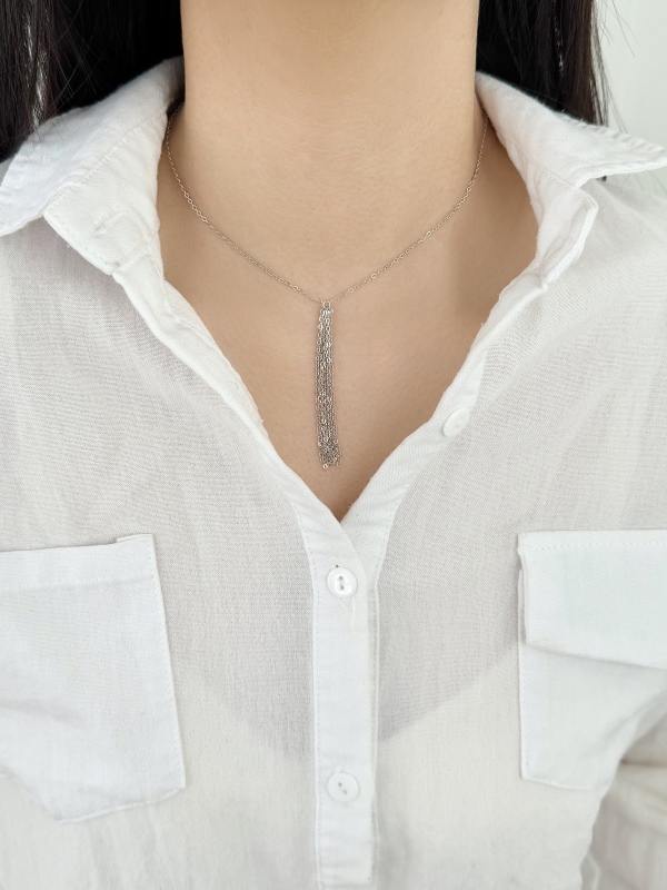 银S925流苏链条吊坠轻奢项链