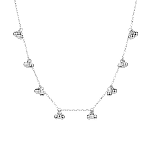 银S925光面圆珠组合灵动轻奢项链