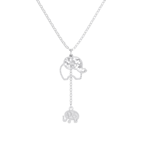 银S925吉祥大象小众设计简约项链