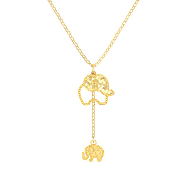 银S925吉祥大象小众设计简约项链