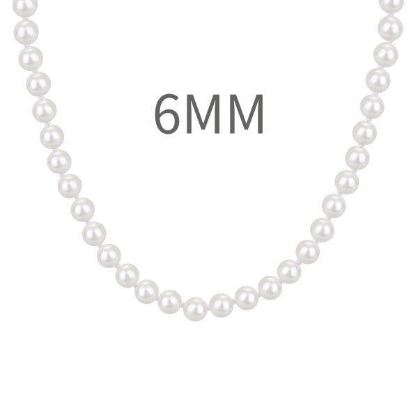 银S925白色珍珠贝珠元宝扣简约时尚优雅项链