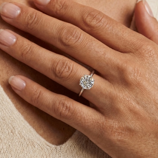 「莫桑钻 Moissanite 系列」S925纯银经典婚戒3克拉仿钻高品质
