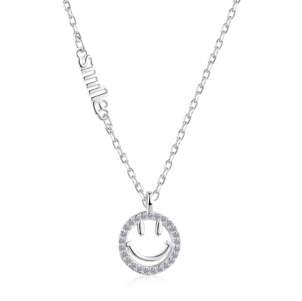 简约精致微笑镂空设计高级感项链