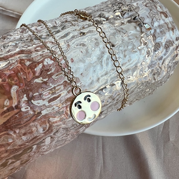 emoji表情系列可爱圆牌项链