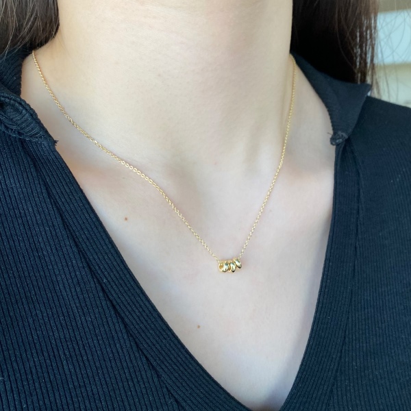 简约精致圆珠镂空多个设计高级感项链