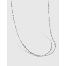 「灰序 Preface 系列」S925纯银不规则圆珠小众设计简约时尚高级感锁骨项链