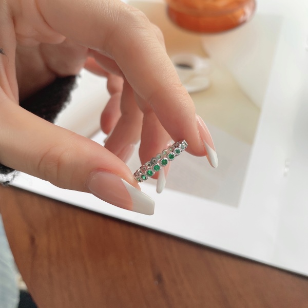 跨境爆款S925纯银戒指女小众轻奢设计桃心食指戒尾戒装饰戒指