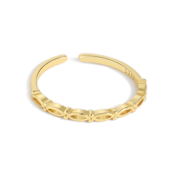 韩版S925纯银戒指ins新款气质微镶锆石开口戒指女百搭指环