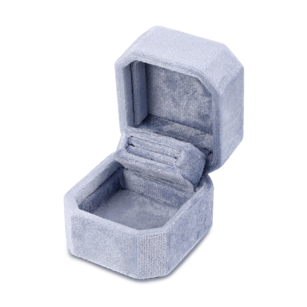 高档对开天鹅丝绒布珠宝首饰盒 求婚戒指单戒吊坠首饰包装盒